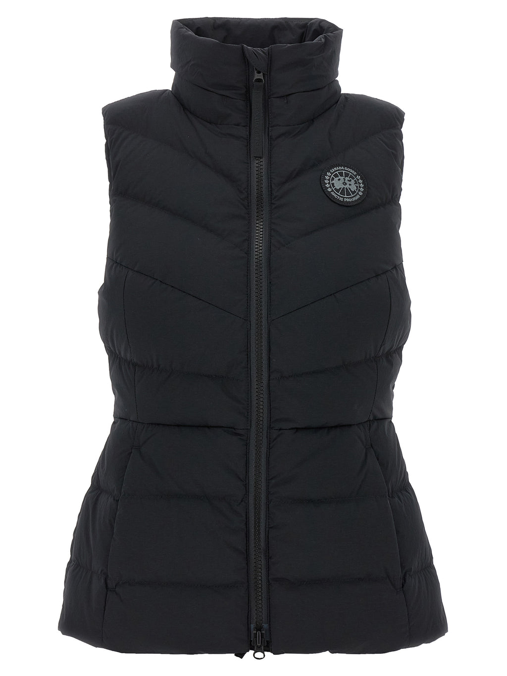 Canada Goose Schwarze ärmellose Jacke aus Polyamid