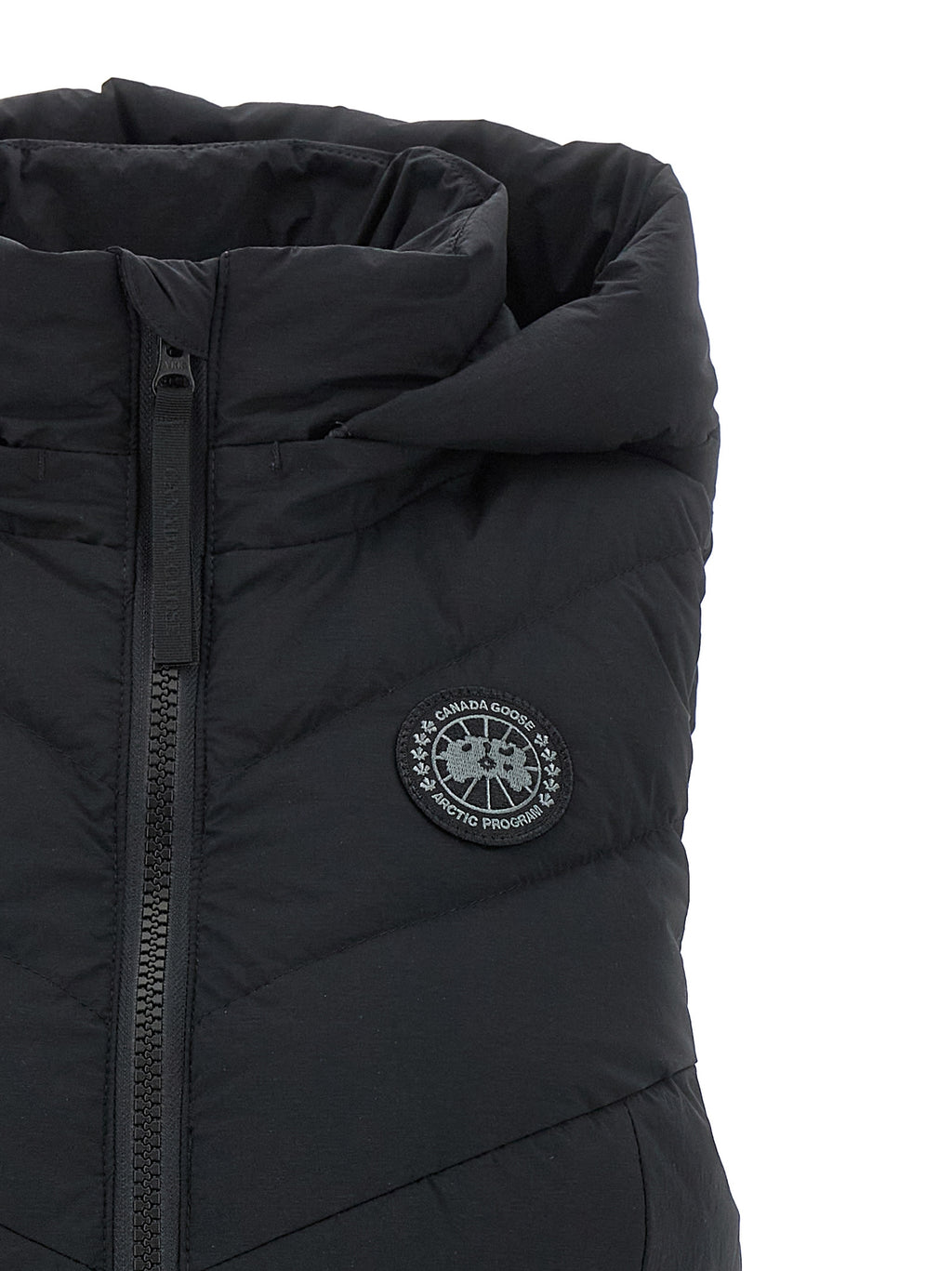 Canada Goose Schwarze ärmellose Jacke aus Polyamid
