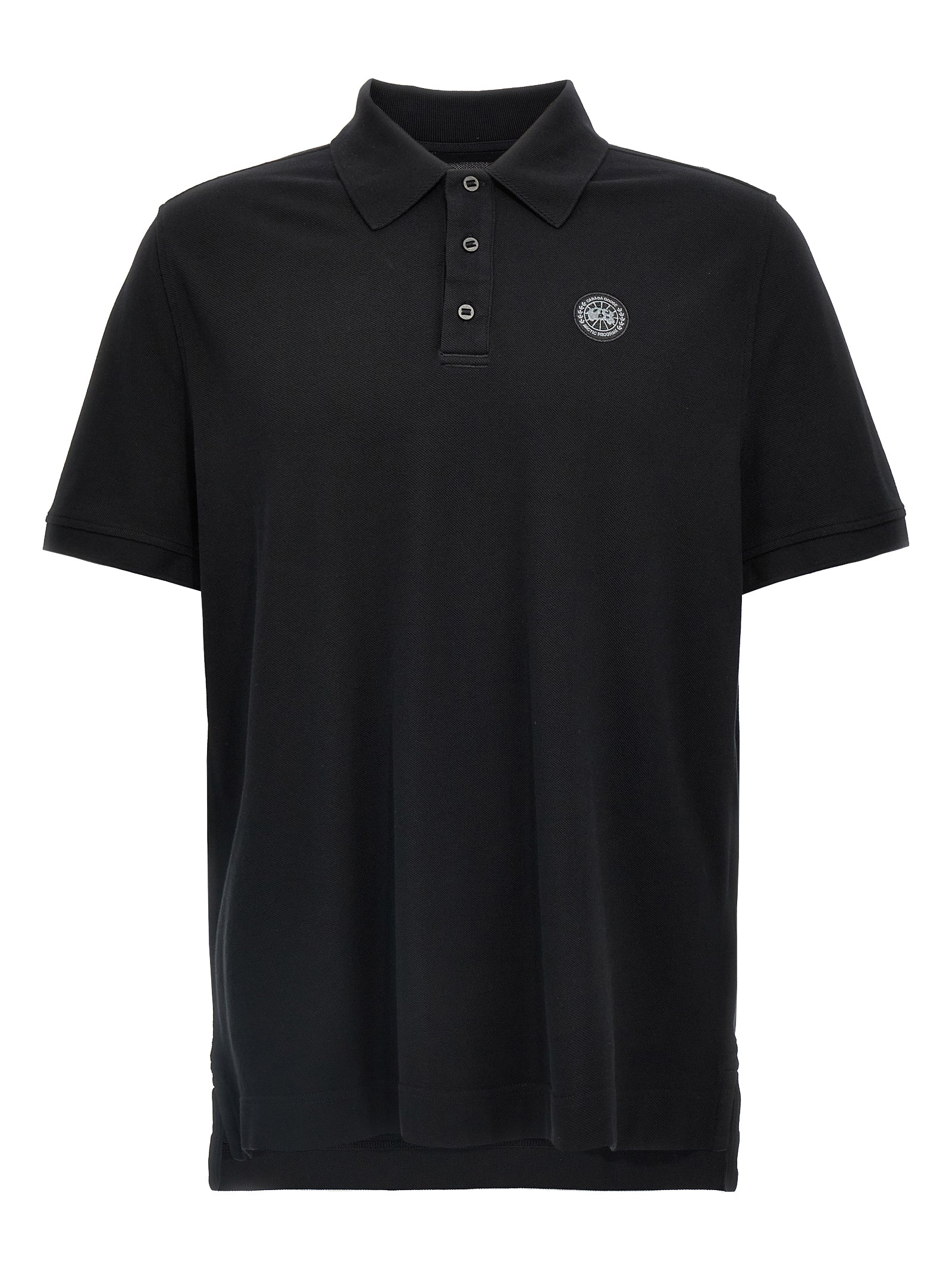 Canada Goose Polo-Shirt aus schwarzer Baumwolle