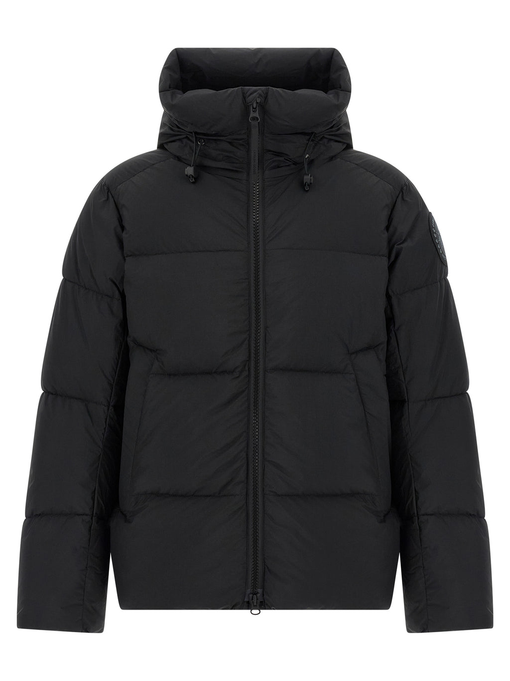 Canada Goose Schwarze Polyamidjacke in voller Länge