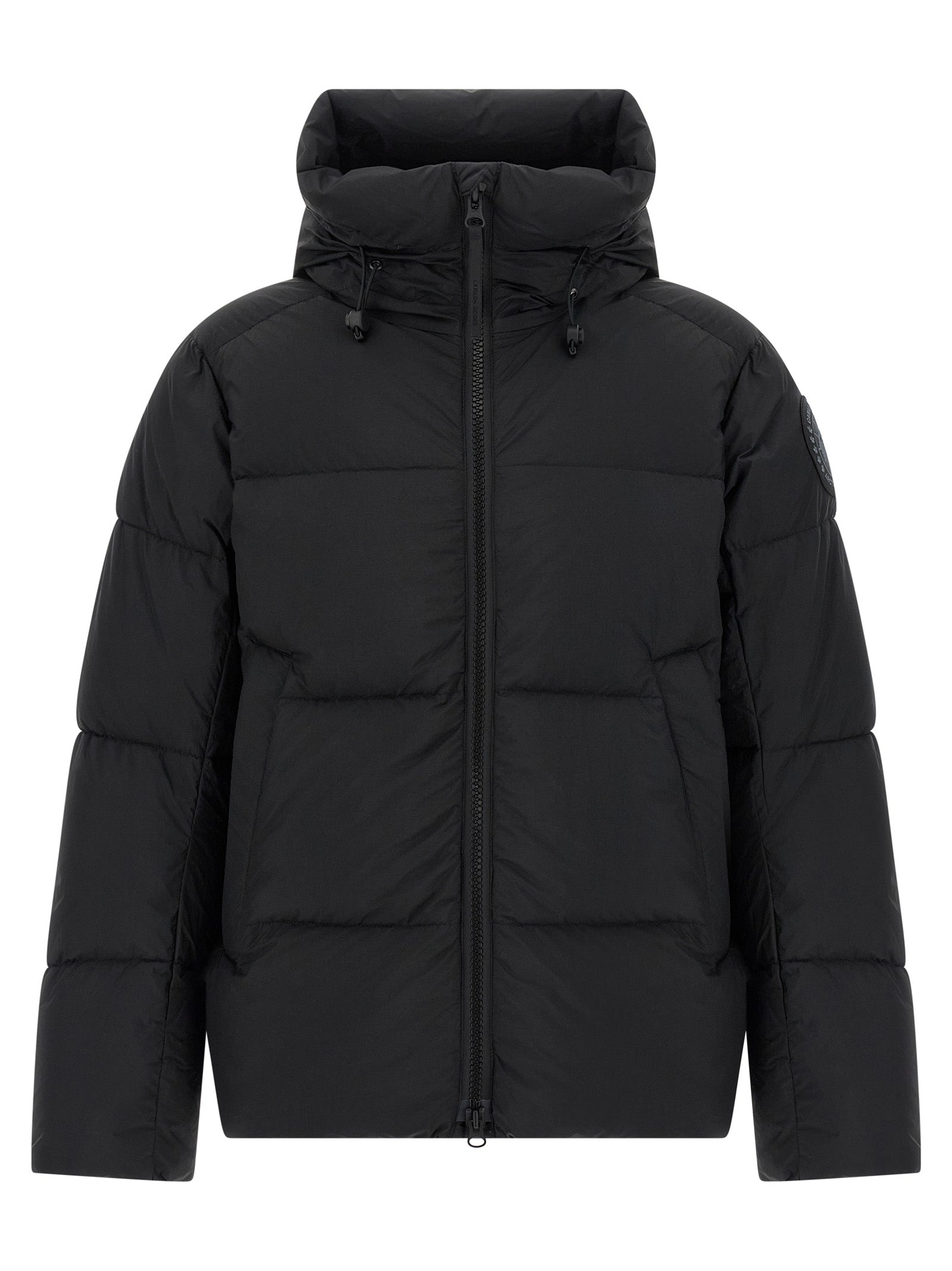 Canada Goose Schwarze Polyamidjacke in voller Länge