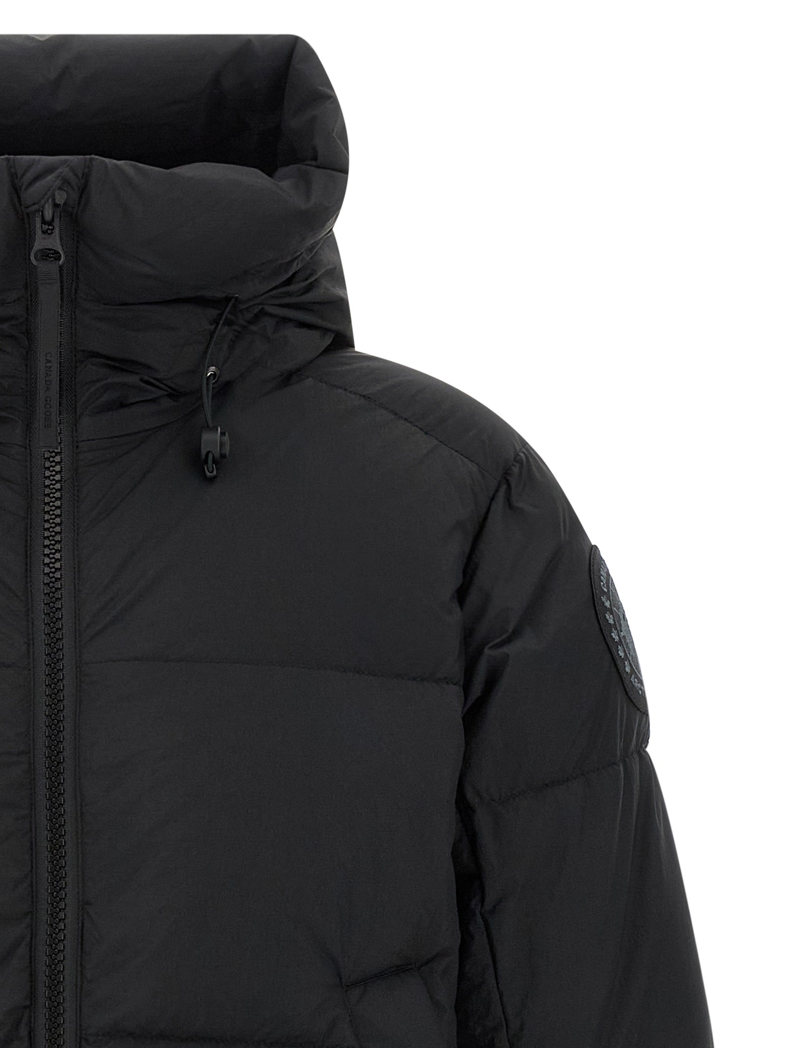 Canada Goose Schwarze Polyamidjacke in voller Länge