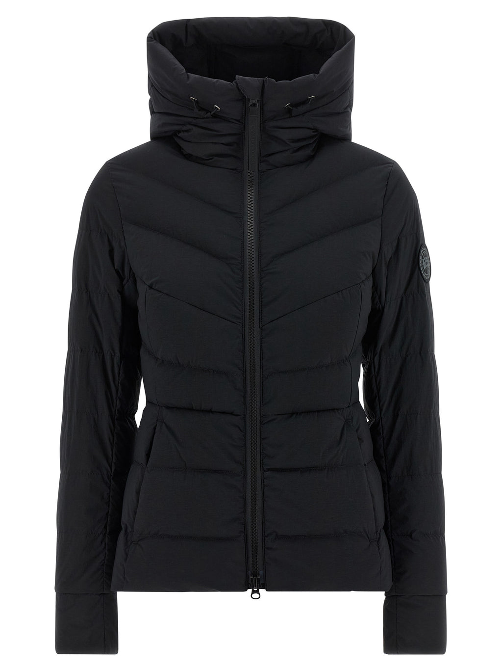 Canada Goose Schwarze Polyamidjacke in voller Länge