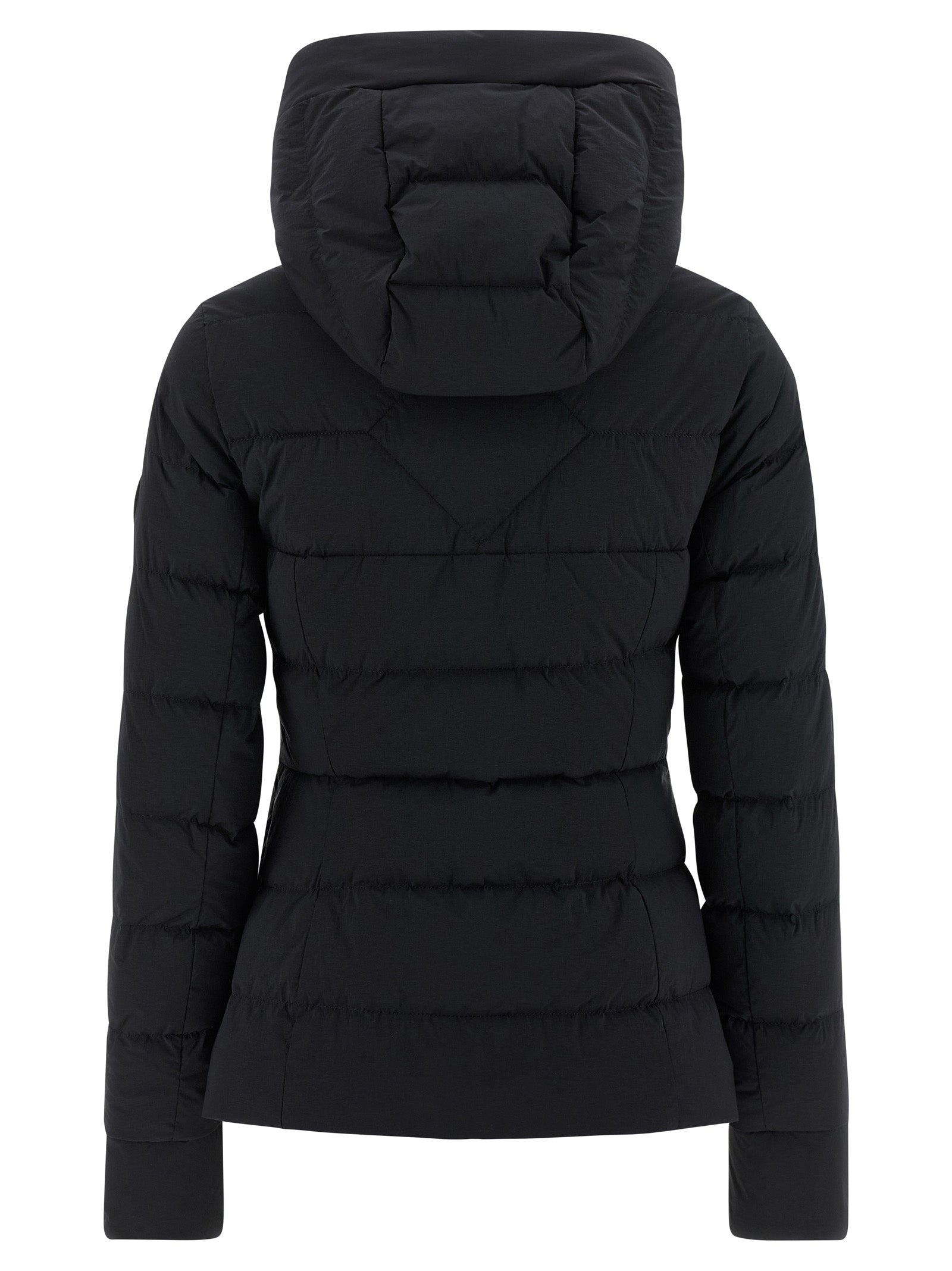 Canada Goose Schwarze Polyamidjacke in voller Länge