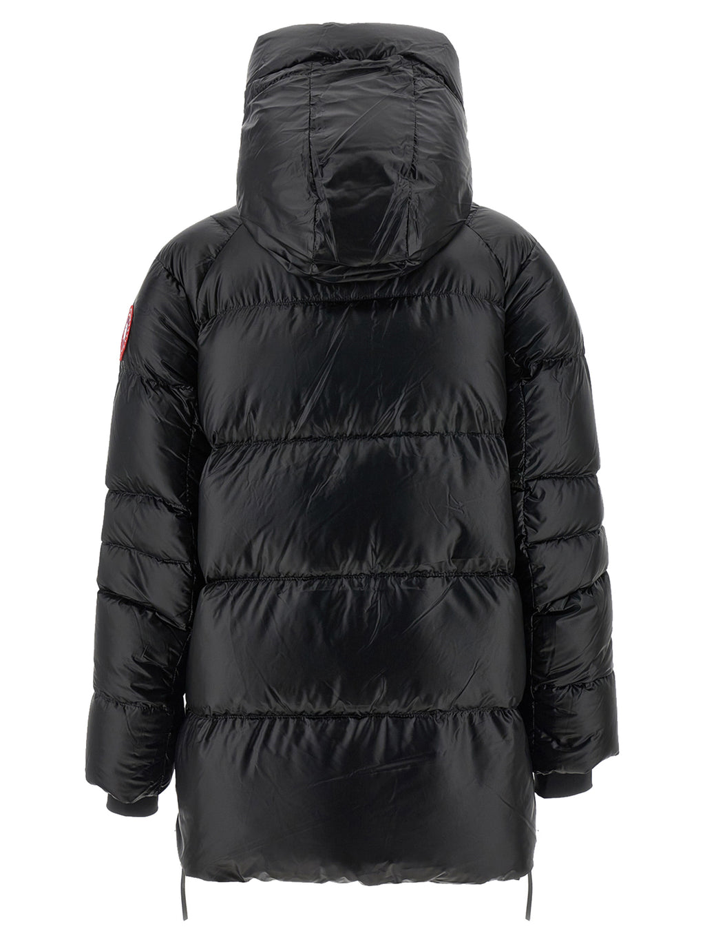 Canada Goose Schwarze Polyamidjacke in voller Länge