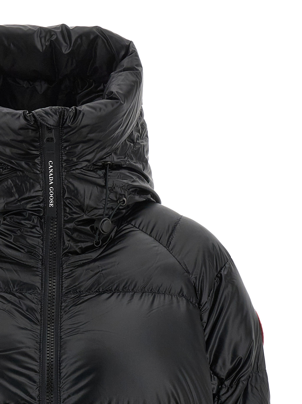 Canada Goose Schwarze Polyamidjacke in voller Länge