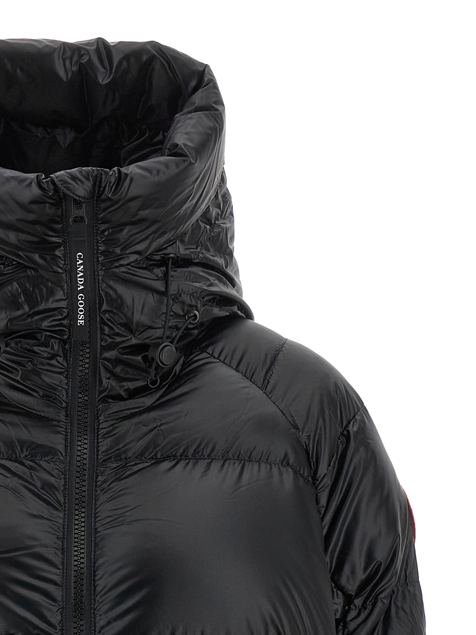 Canada Goose Schwarze Polyamidjacke in voller Länge