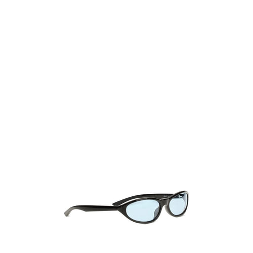 Lunettes de soleil Balenciaga en acétate noir, avec monture épaisse et design moderne, vue de face.