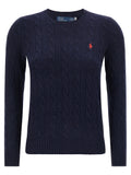 Polo Ralph Lauren Blaue Strickjacke aus Wolle