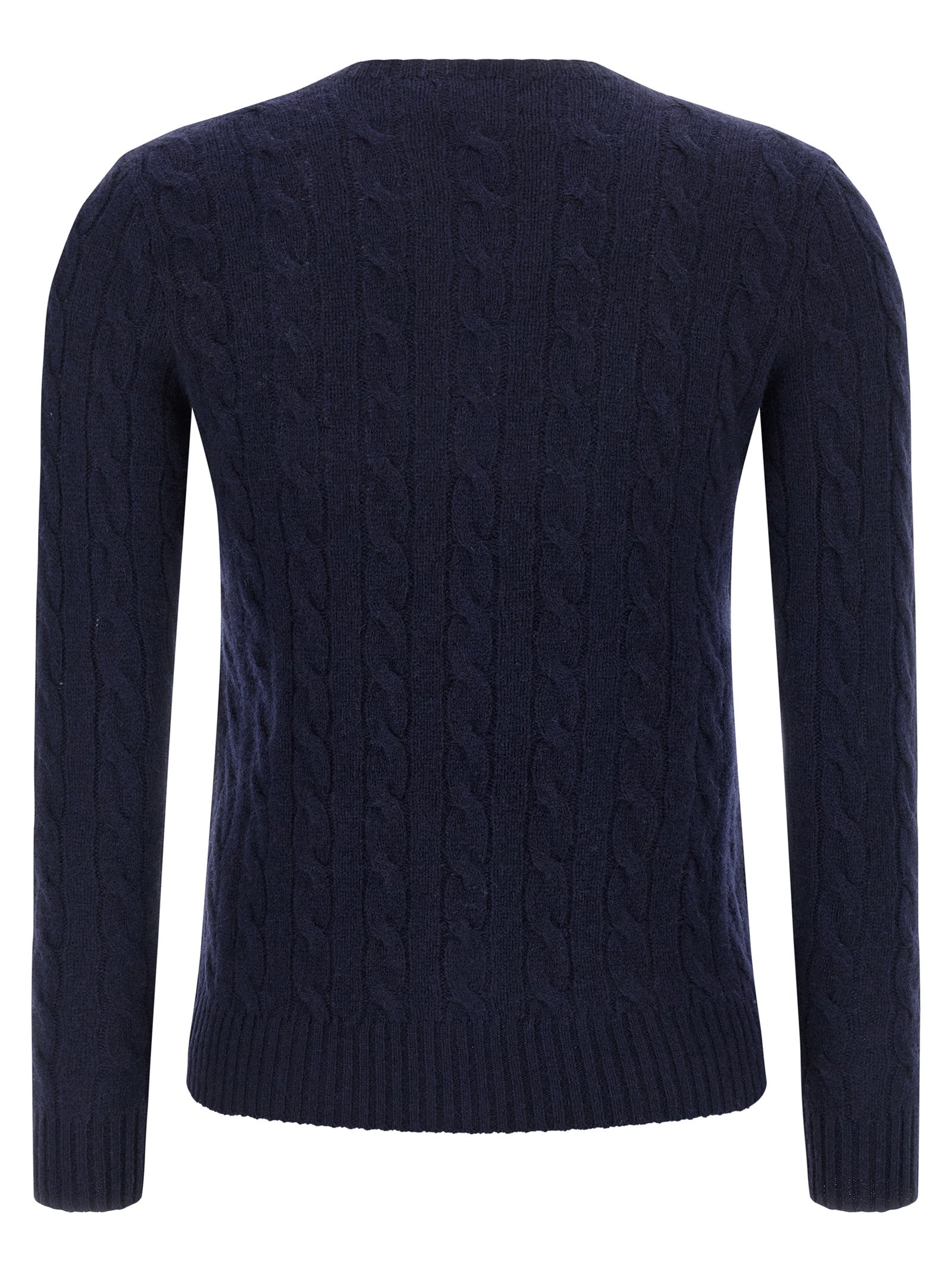 Polo Ralph Lauren Blaue Strickjacke aus Wolle