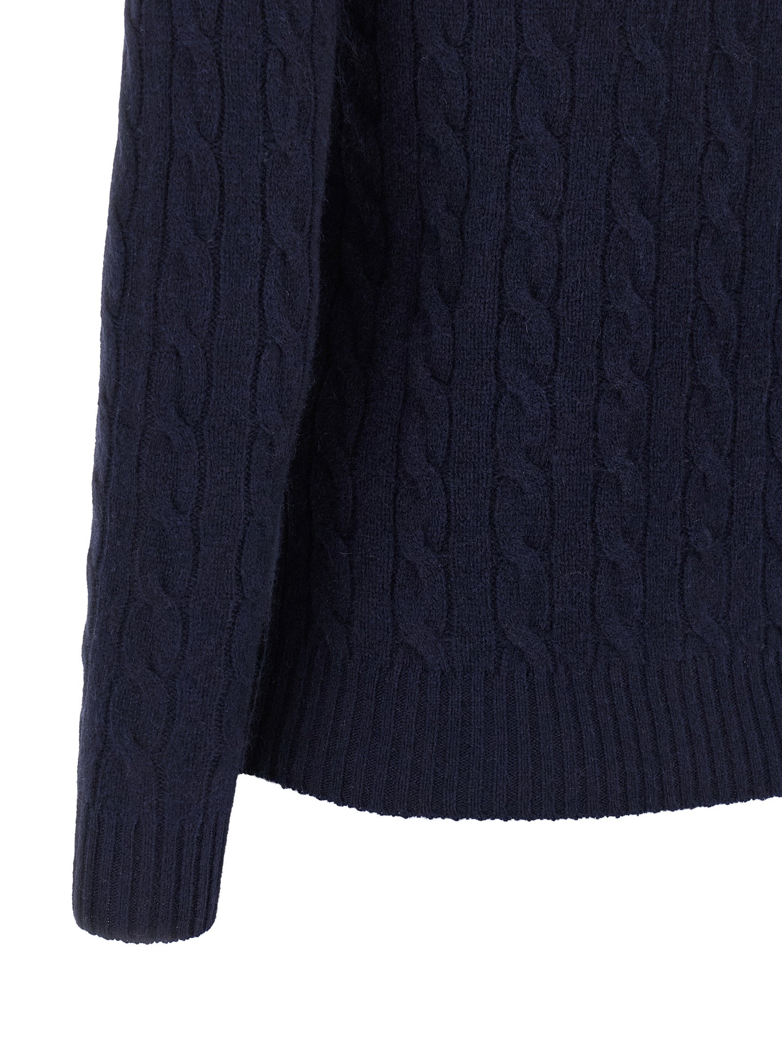 Polo Ralph Lauren Blaue Strickjacke aus Wolle