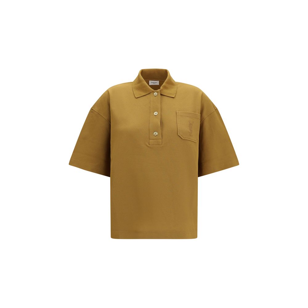 Zweifarbiges Baumwoll-Polohemd von Saint Laurent