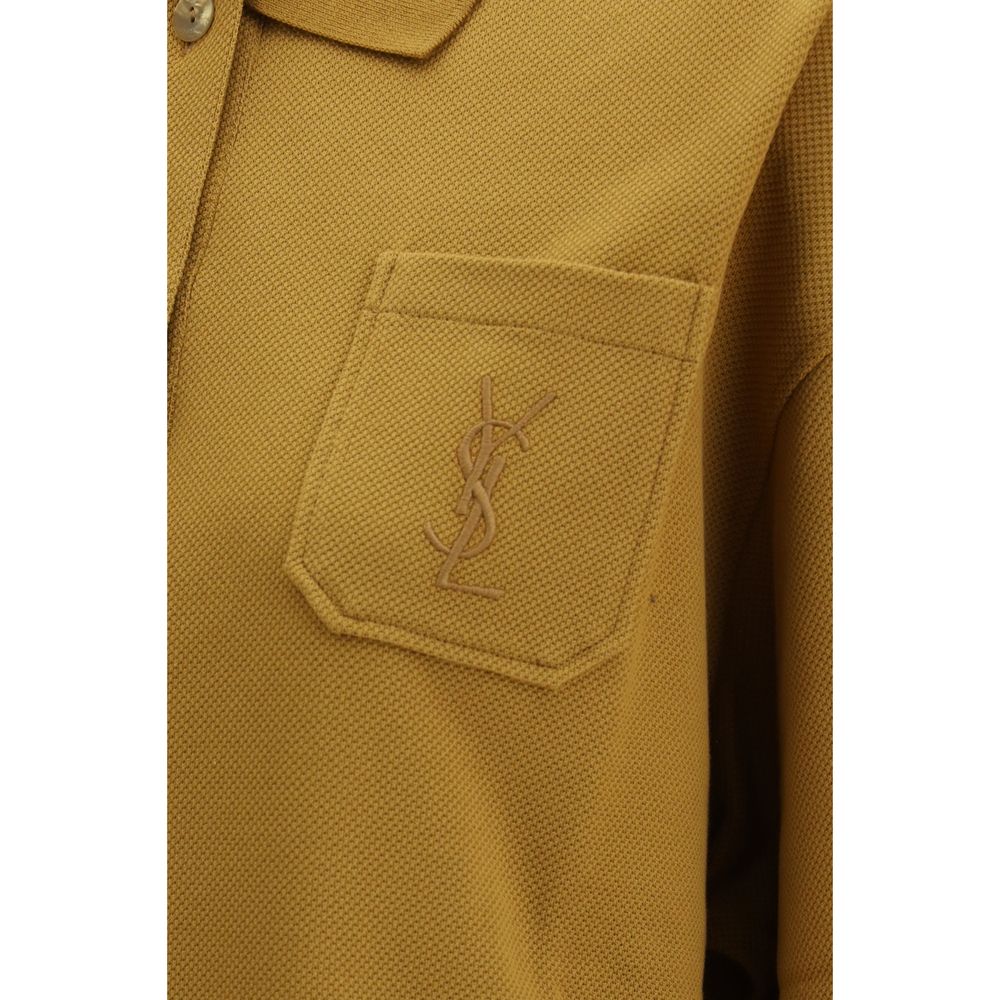 Zweifarbiges Baumwoll-Polohemd von Saint Laurent