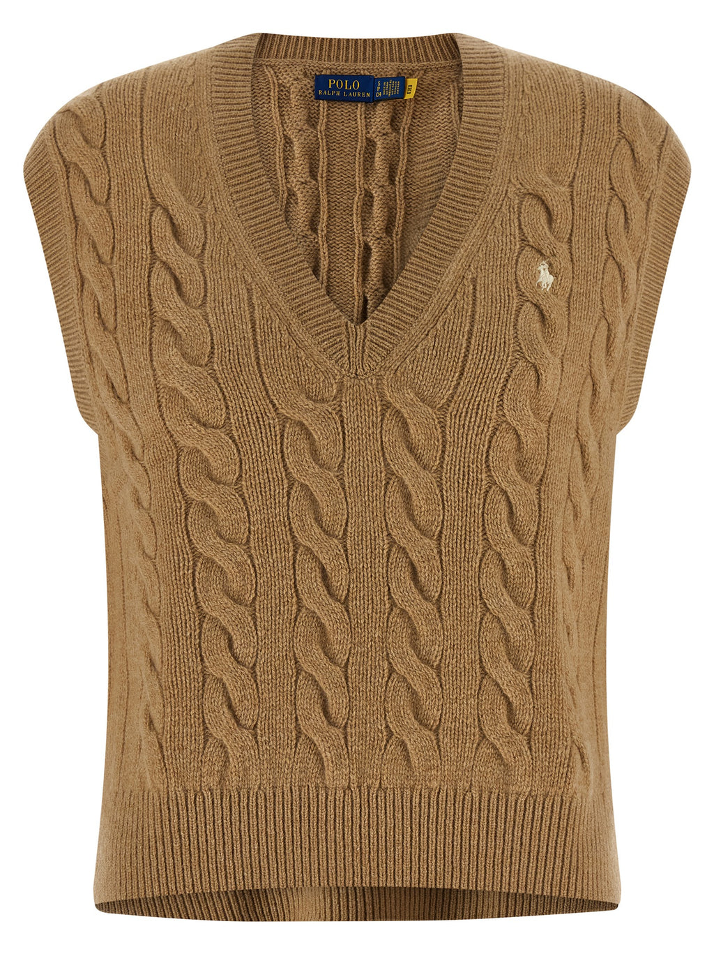 Polo Ralph Lauren Beige Wool Sleeveless Jacket