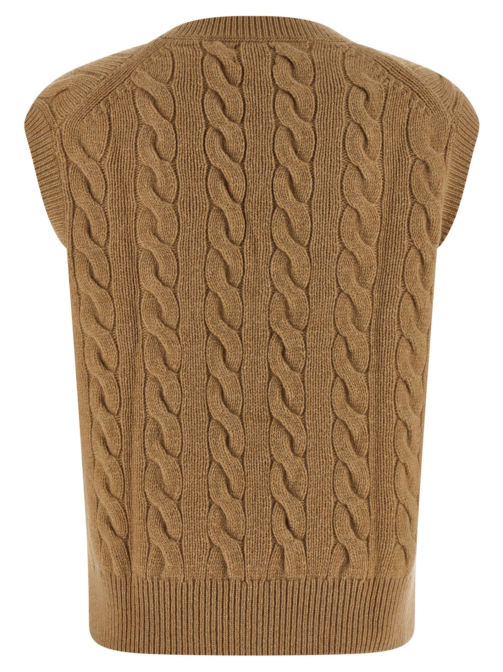 Polo Ralph Lauren Beige Wool Sleeveless Jacket