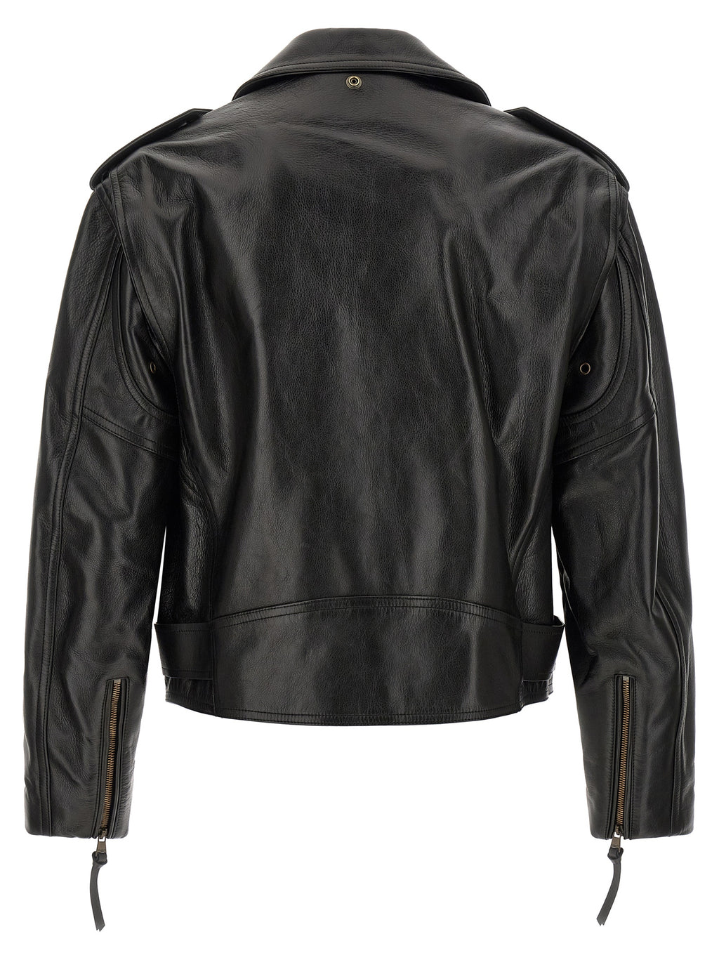 Balmain Jacke aus schwarzem Kalbsleder