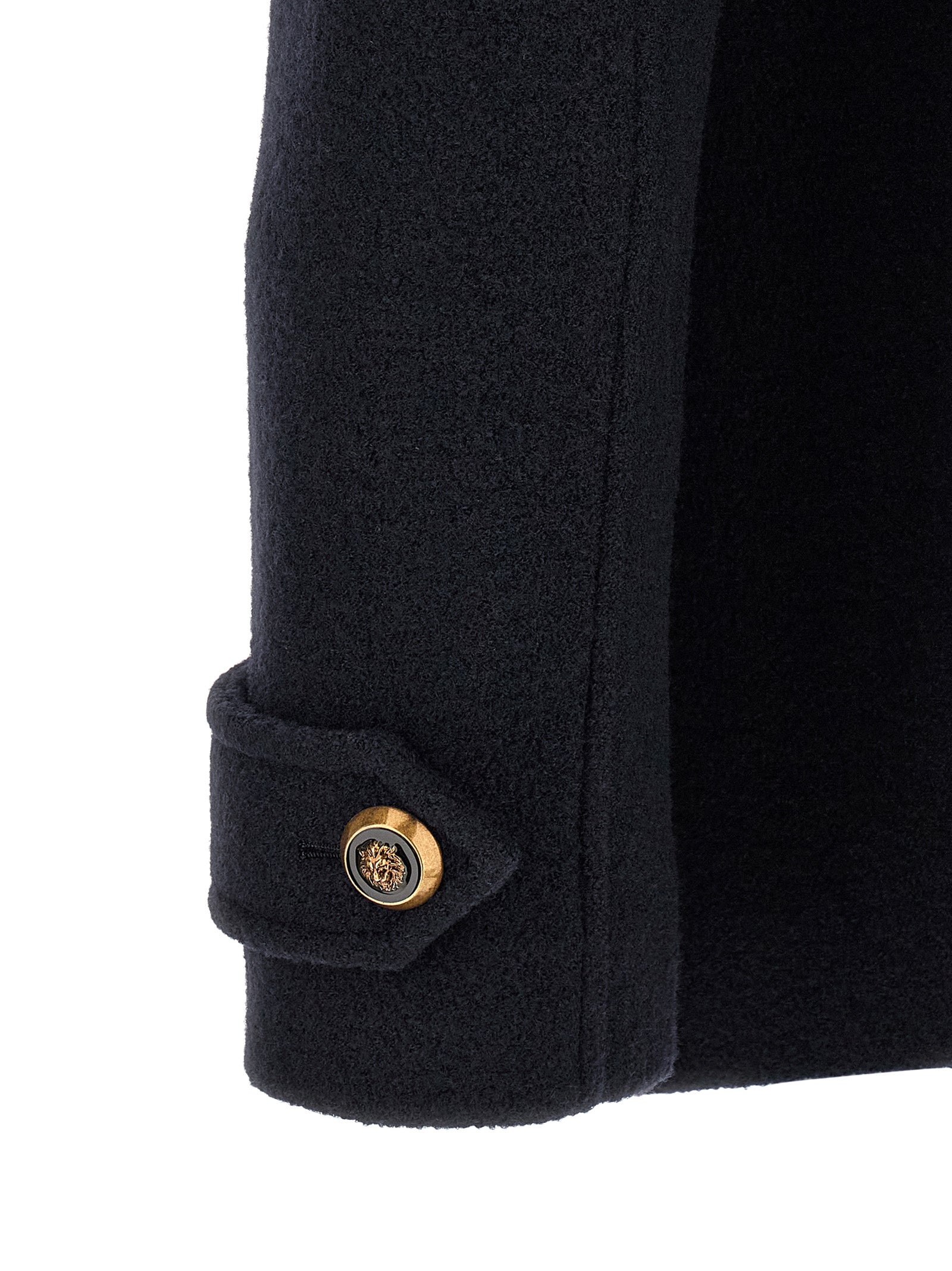 Balmain blauer Mantel aus Schurwolle