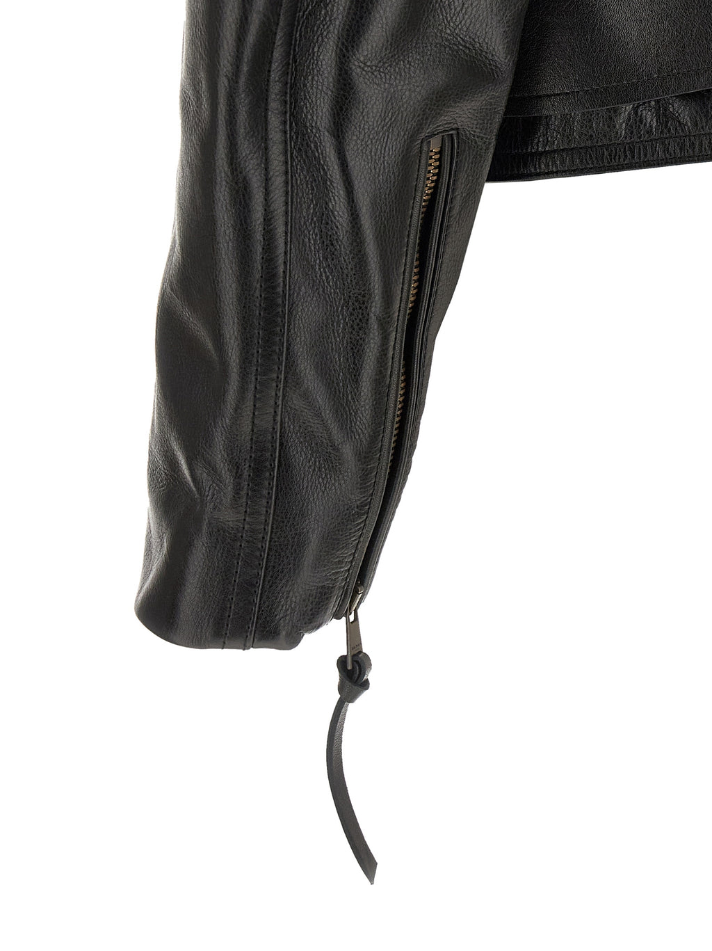 Balmain Jacke aus schwarzem Kalbsleder