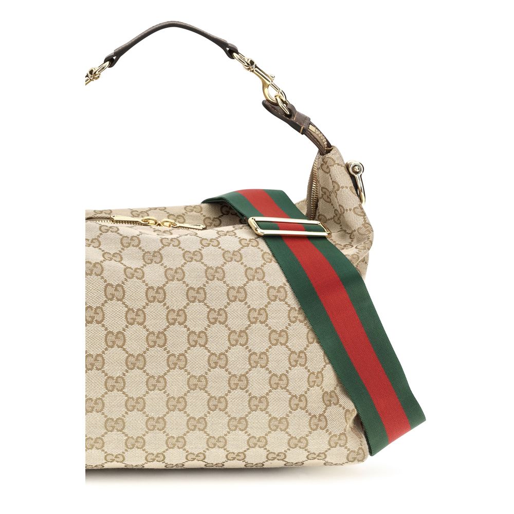 Gucci Schultertasche aus beigem Stoff