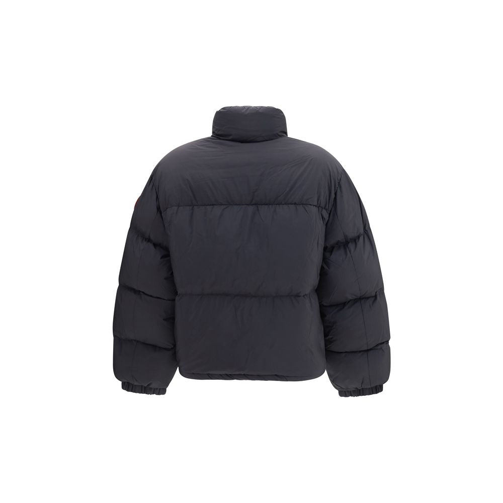 Canada Goose Schwarze Polyamidjacke in voller Länge