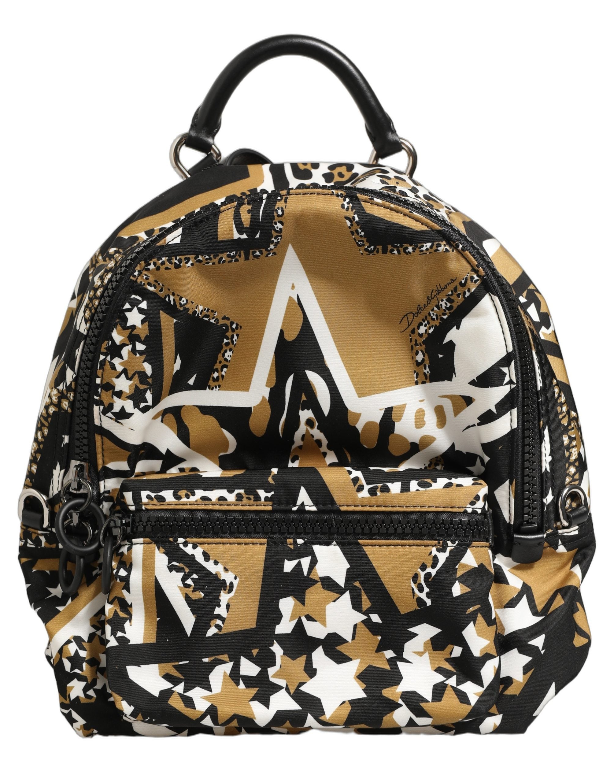 Dolce & Gabbana Multicolor Star Nylon School Travel Backpack Borse Bag