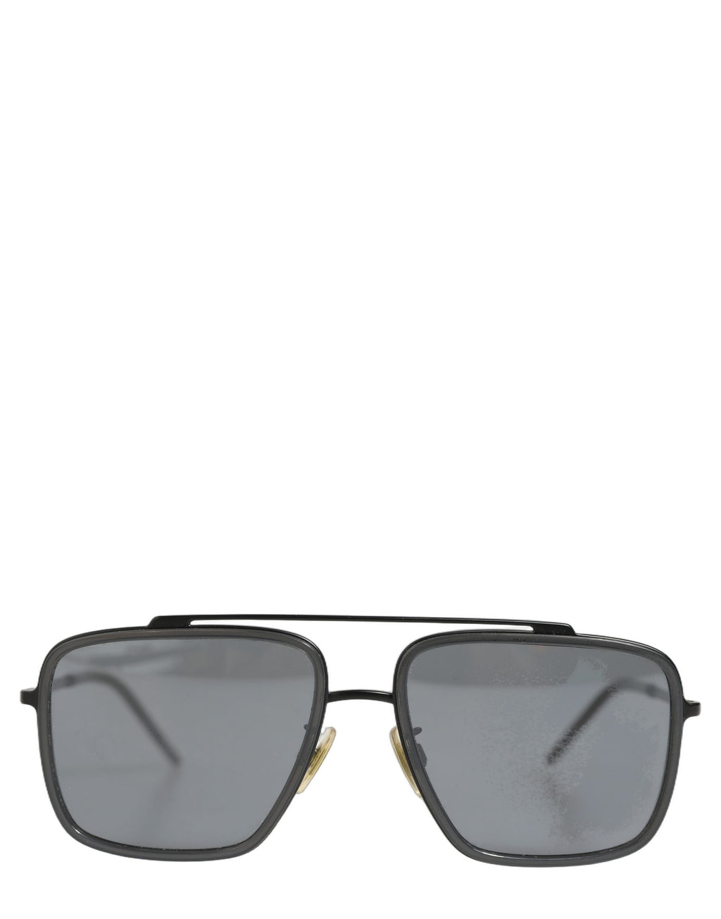 Dolce & Gabbana Women DG2262 Black Metal Square Frame Eyewear Sunglasses