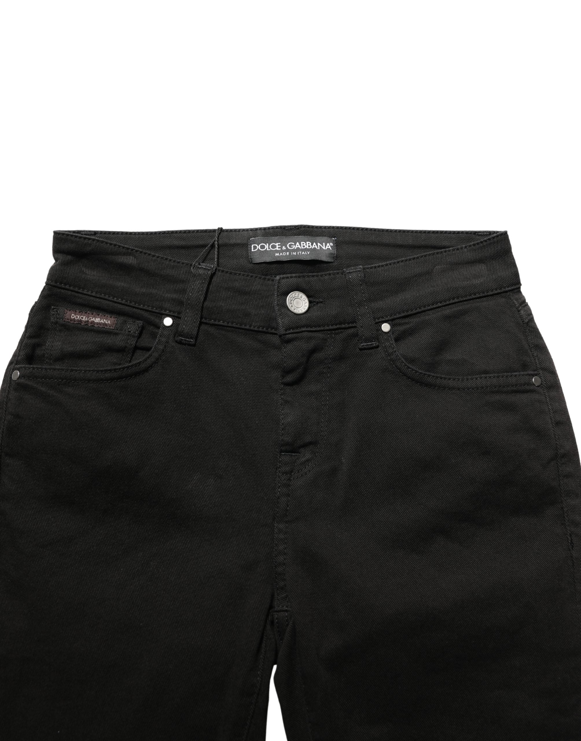 Dolce & Gabbana Black Cotton Stretch Skinny Denim Jeans