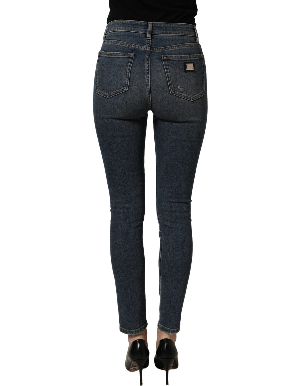 Dolce & Gabbana Blue Cotton Stretch Skinny Denim Trouser Jeans