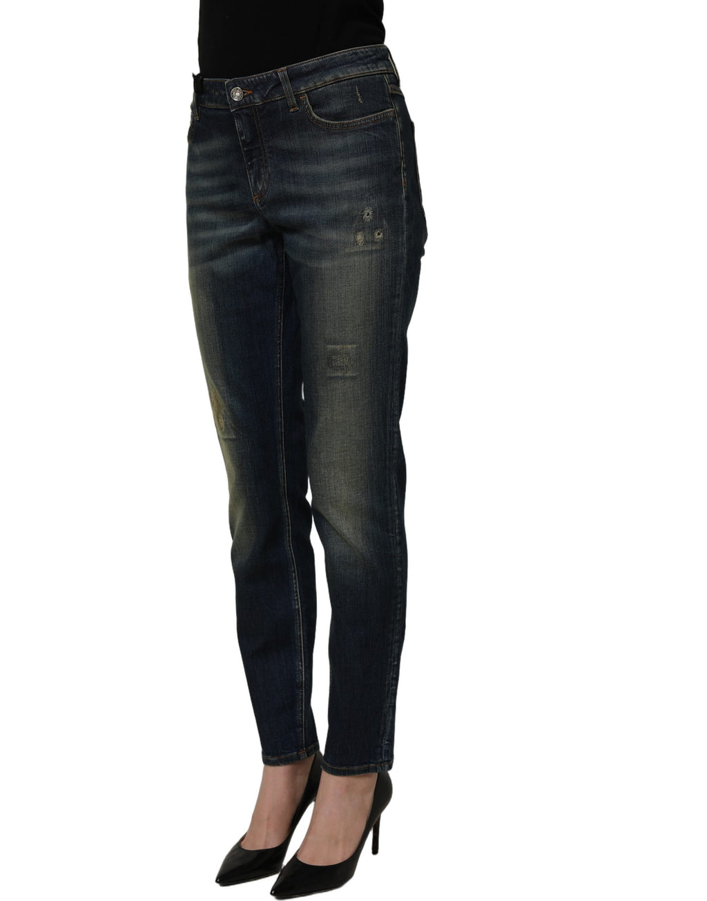 Dolce & Gabbana Blue Cotton Stretch Skinny Denim Jeans