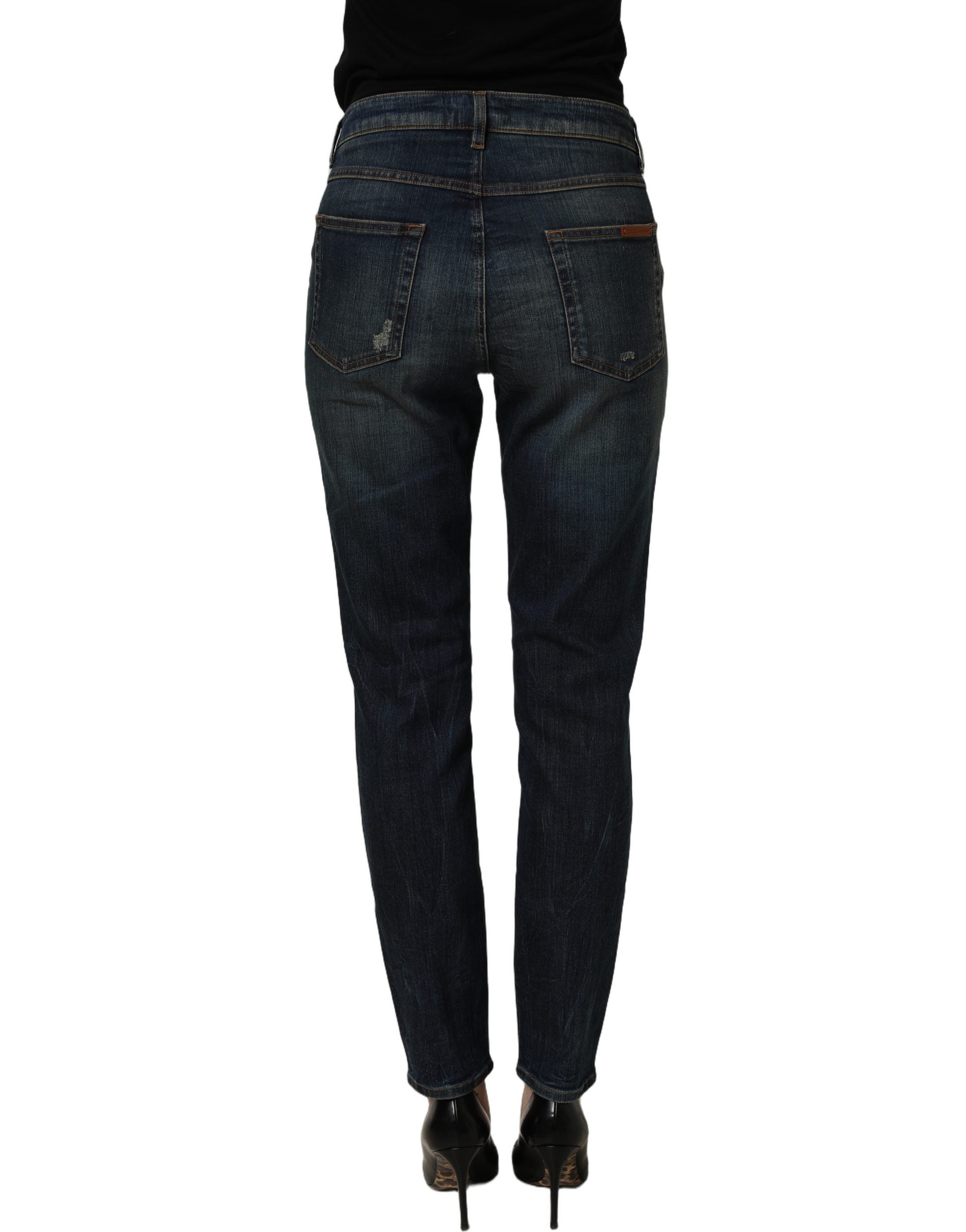 Dolce & Gabbana Blue Cotton Stretch Skinny Denim Jeans