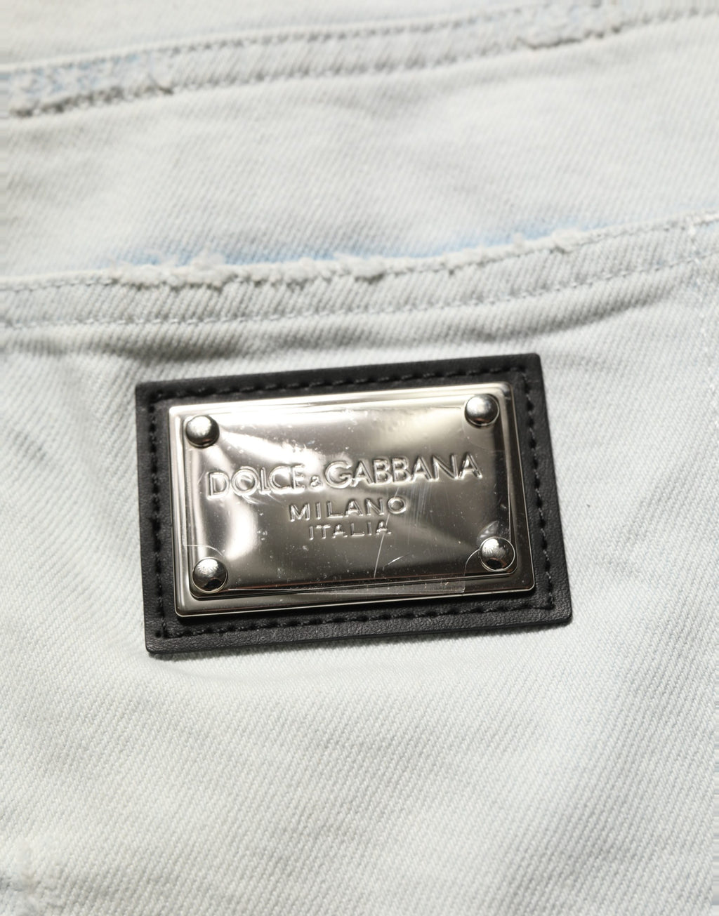 Dolce & Gabbana Light Blue Cotton Stretch Skinny Denim Jeans