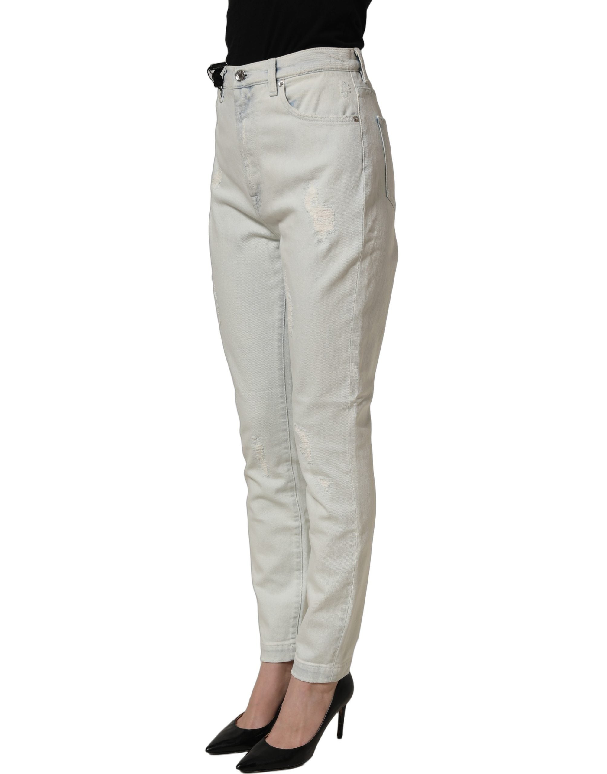 Dolce & Gabbana Light Blue Cotton Stretch Skinny Denim Jeans