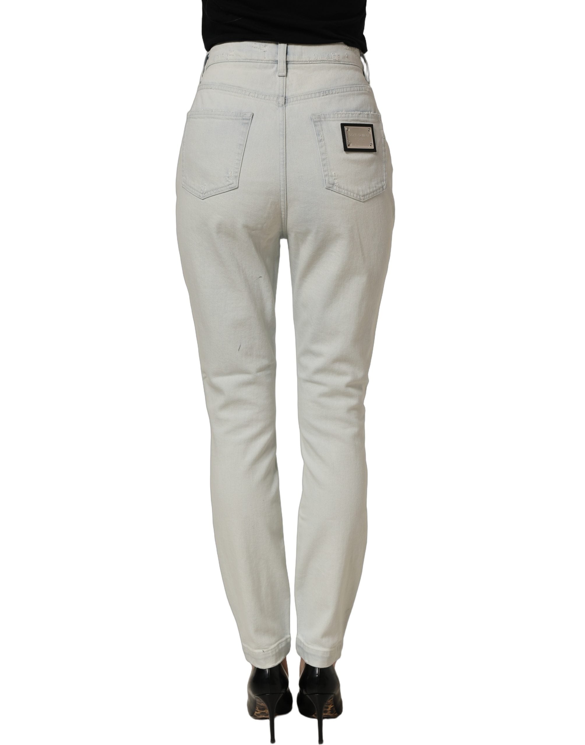 Dolce & Gabbana Light Blue Cotton Stretch Skinny Denim Jeans