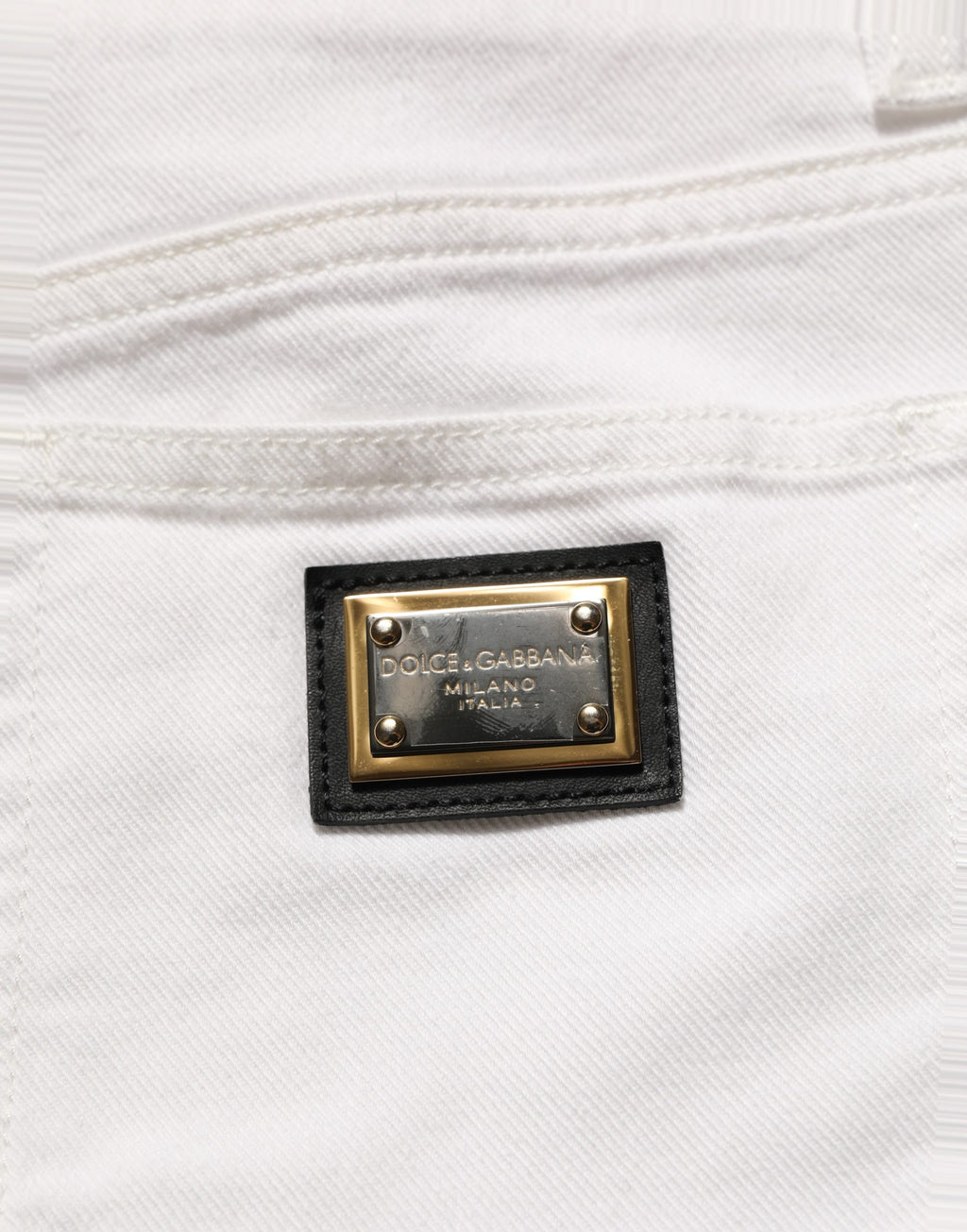 Dolce & Gabbana White Cotton Stretch Skinny Denim Jeans
