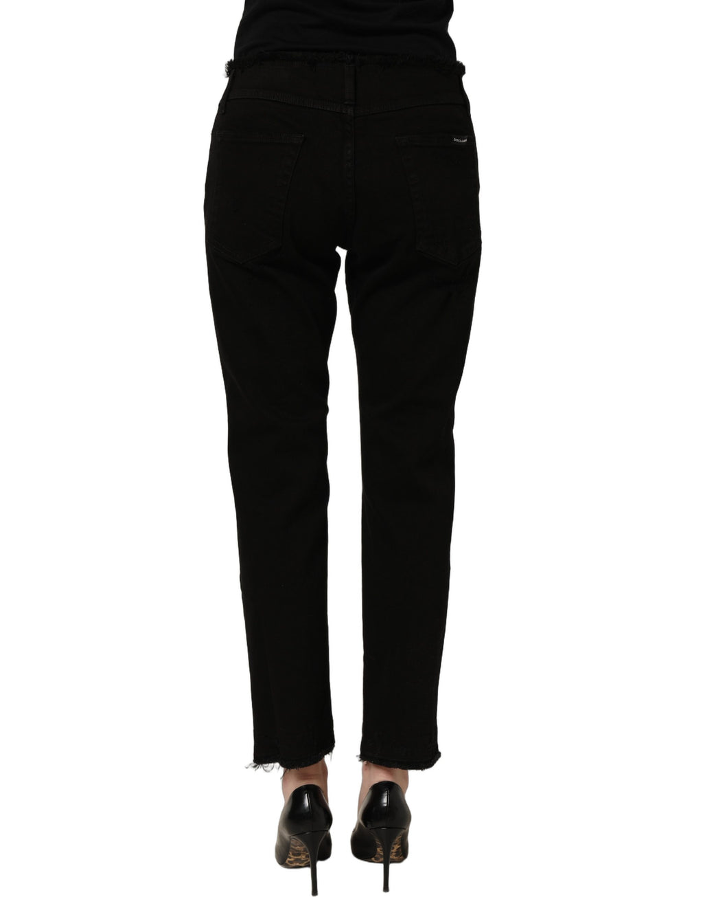 Dolce & Gabbana Black Cotton Skinny Denim Trouser Jeans
