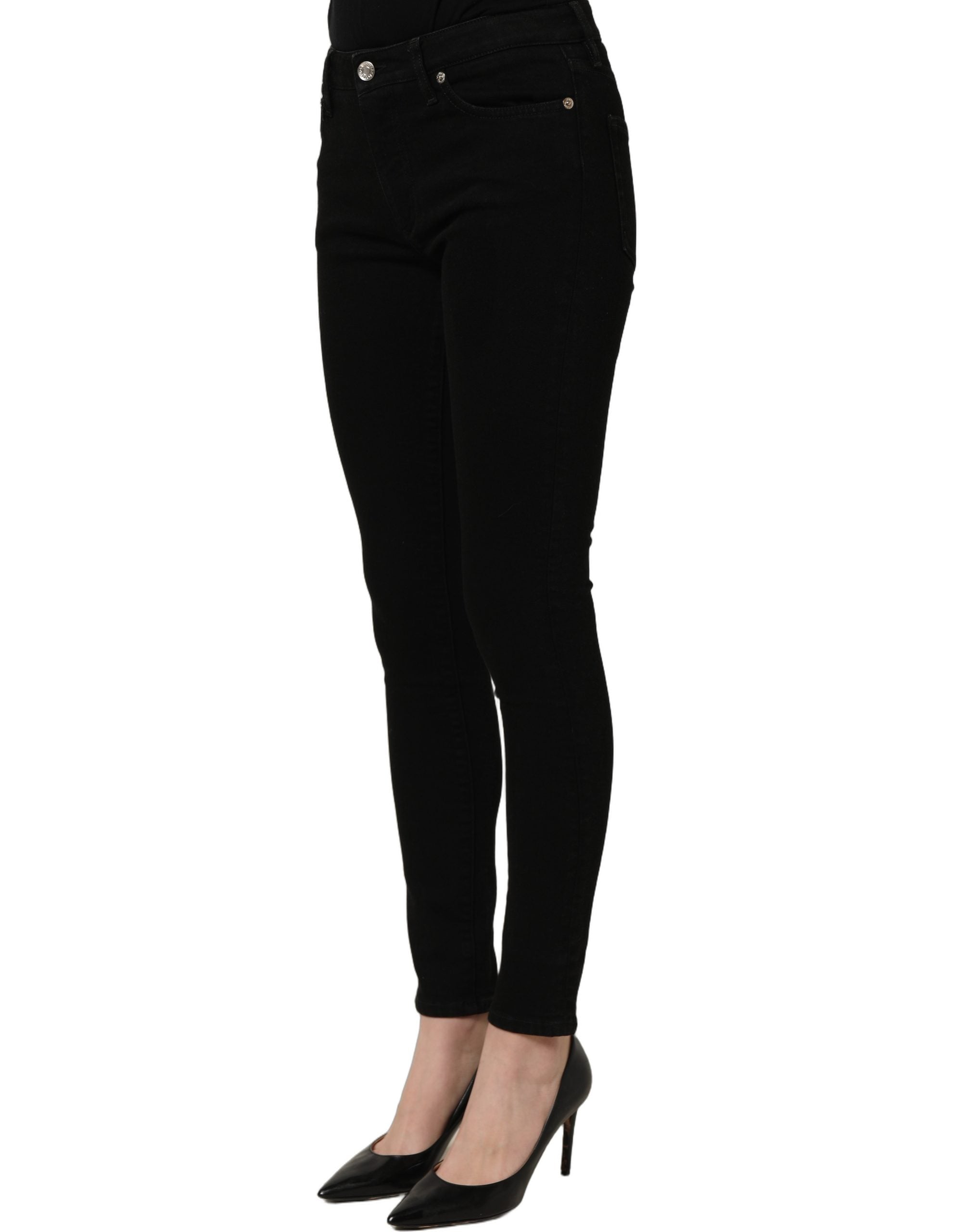 Dolce & Gabbana Black Cotton Stretch Skinny Denim Jeans