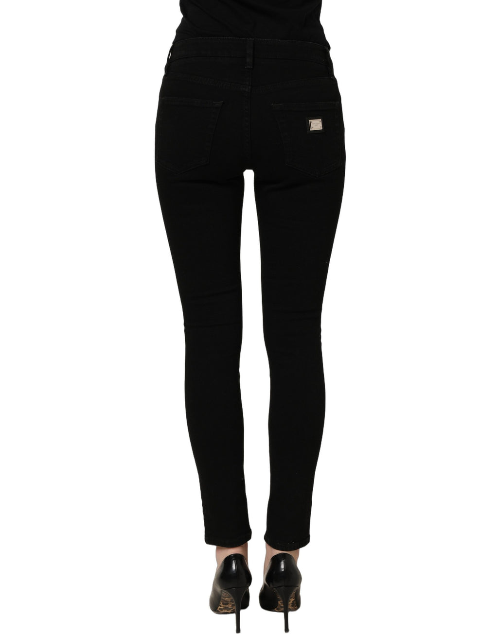 Dolce & Gabbana Black Cotton Stretch Skinny Denim Jeans