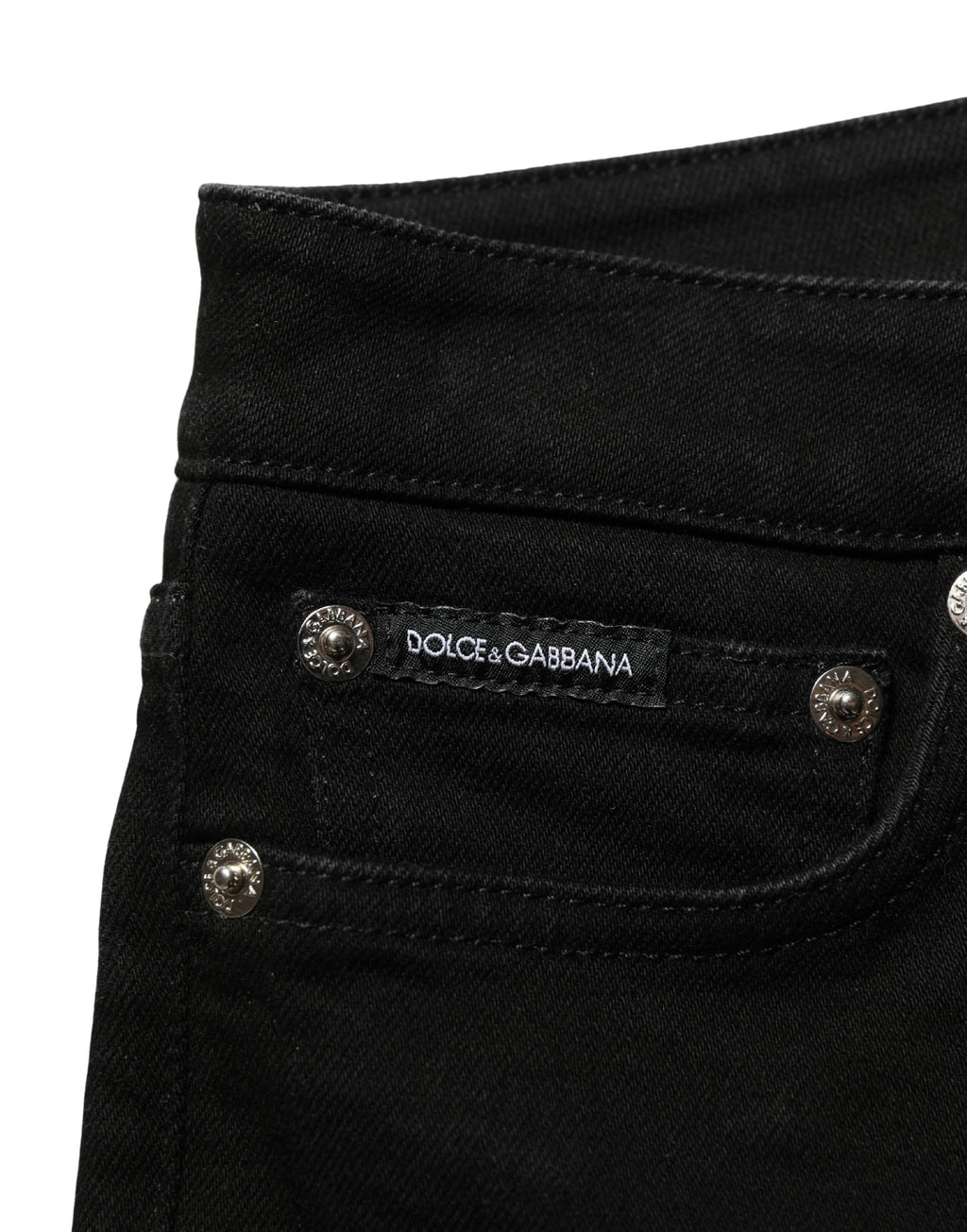 Dolce & Gabbana Black Cotton Stretch Skinny Denim Jeans