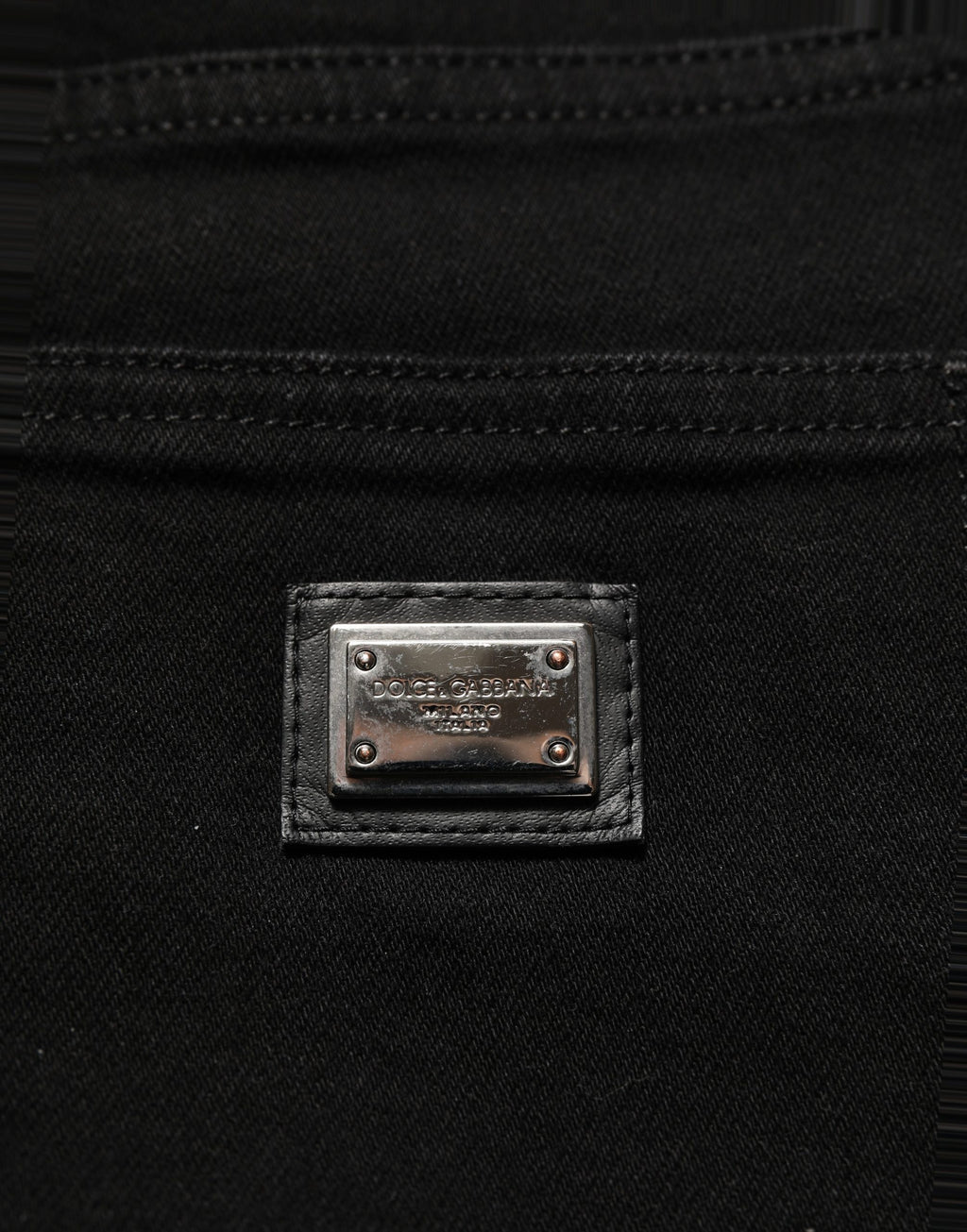 Dolce & Gabbana Black Cotton Stretch Skinny Denim Jeans