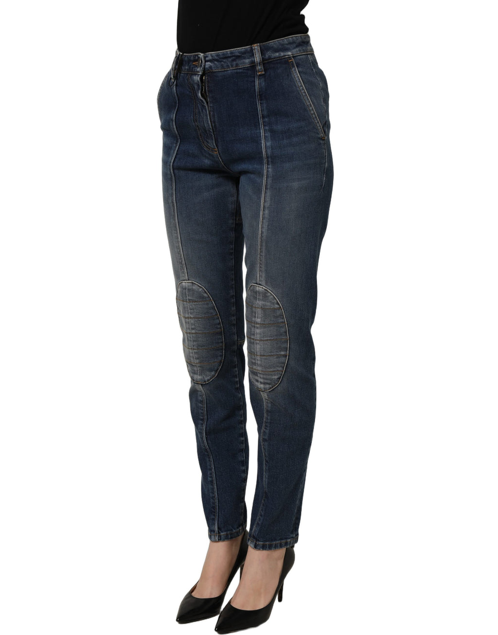 Dolce & Gabbana Dark Blue Cotton Stretch Skinny Denim Jeans
