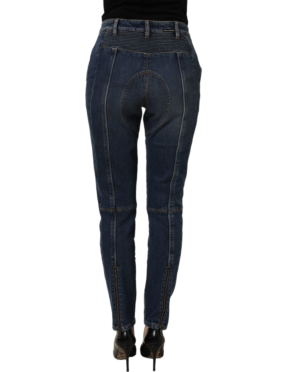 Dolce & Gabbana Dark Blue Cotton Stretch Skinny Denim Jeans