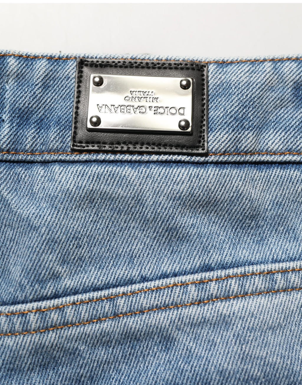 Dolce & Gabbana Blue Cotton Boot Cut Denim Trouser Jeans