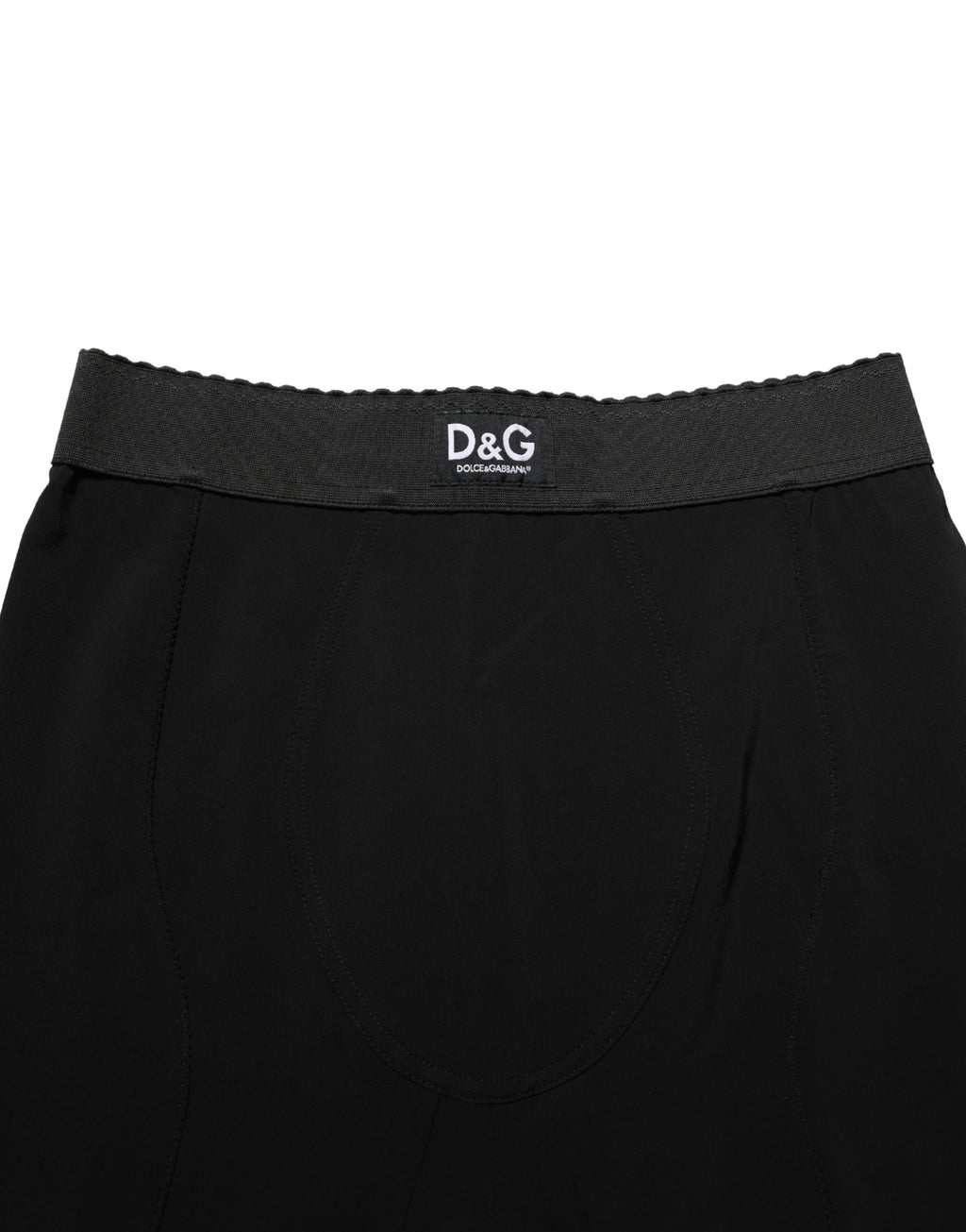 Dolce & Gabbana Black Viscose High Waist Capri Trouser Pants