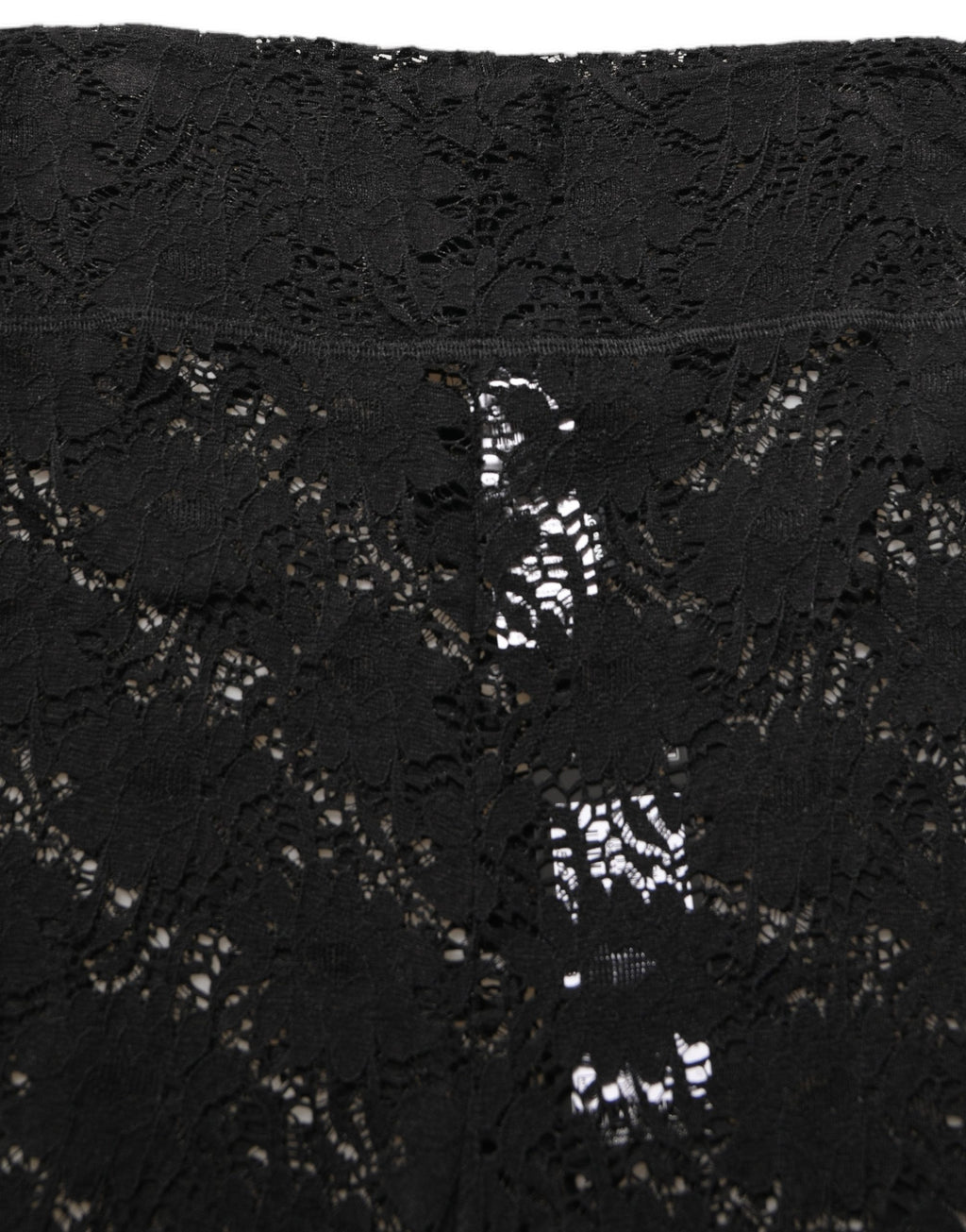 Dolce & Gabbana Black High Waist Sheer Floral Lace Shorts