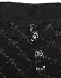 Dolce & Gabbana Black High Waist Sheer Floral Lace Shorts