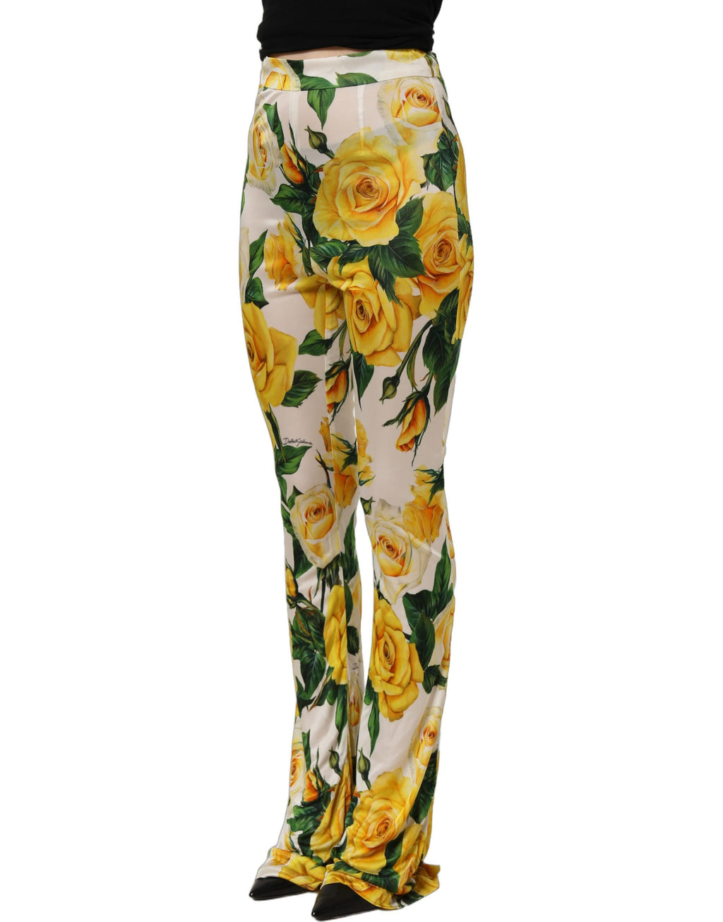 Dolce & Gabbana Multicolor Floral High Waist Straight Pants