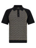 Balmain Bicolor Cotton Polo Shirt