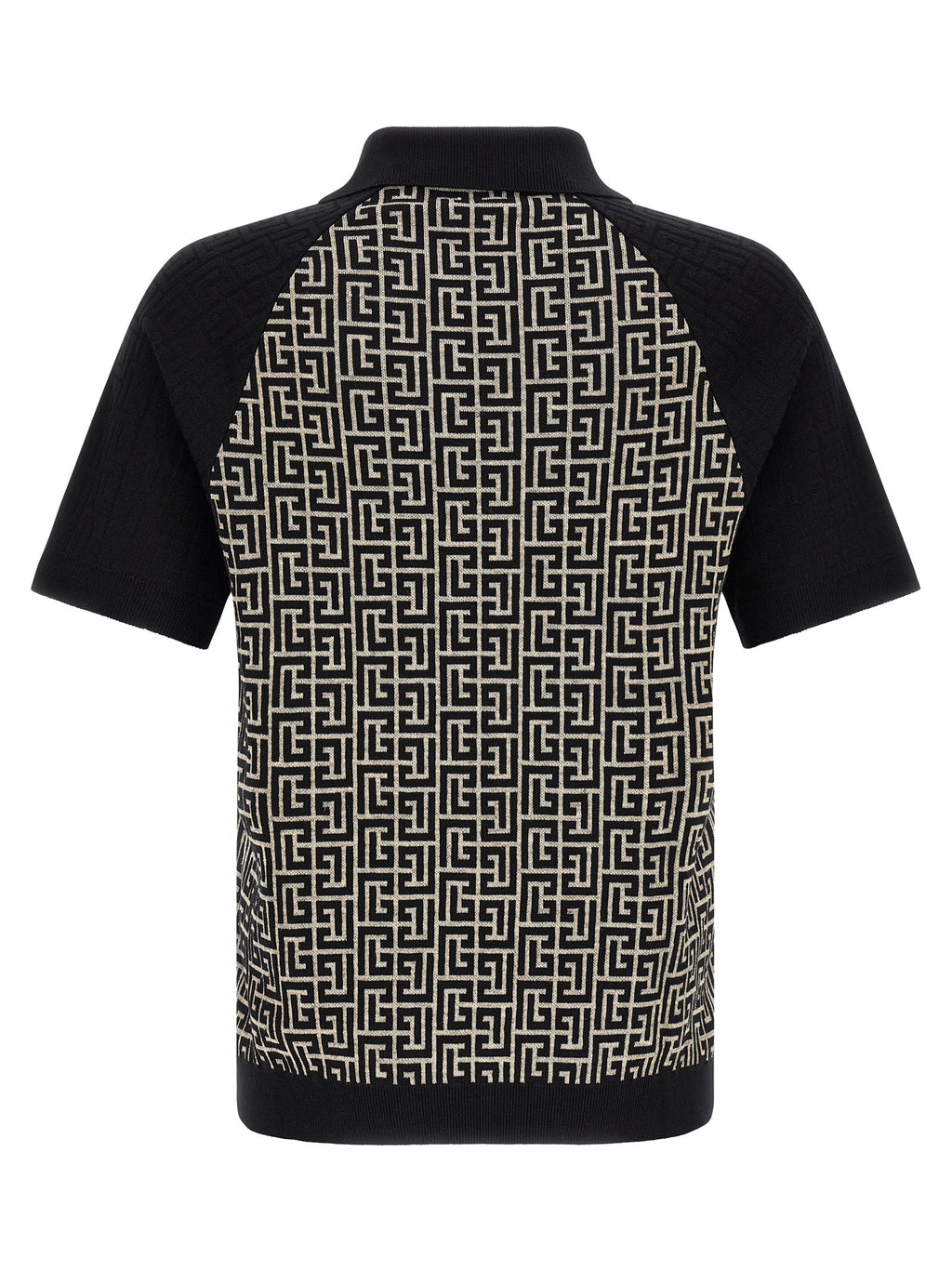 Balmain Bicolor Cotton Polo Shirt