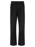 Balmain Black Cotton Straight-Leg Jeans