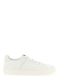 Balmain White Calfskin Low Top Sneakers